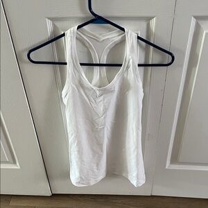 White Racerback Tank Top
